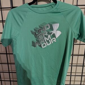 Under Armour Boys Mint Green Tee